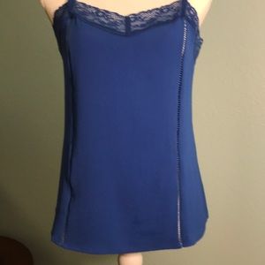 Crescent cami top, royal blue, size Small